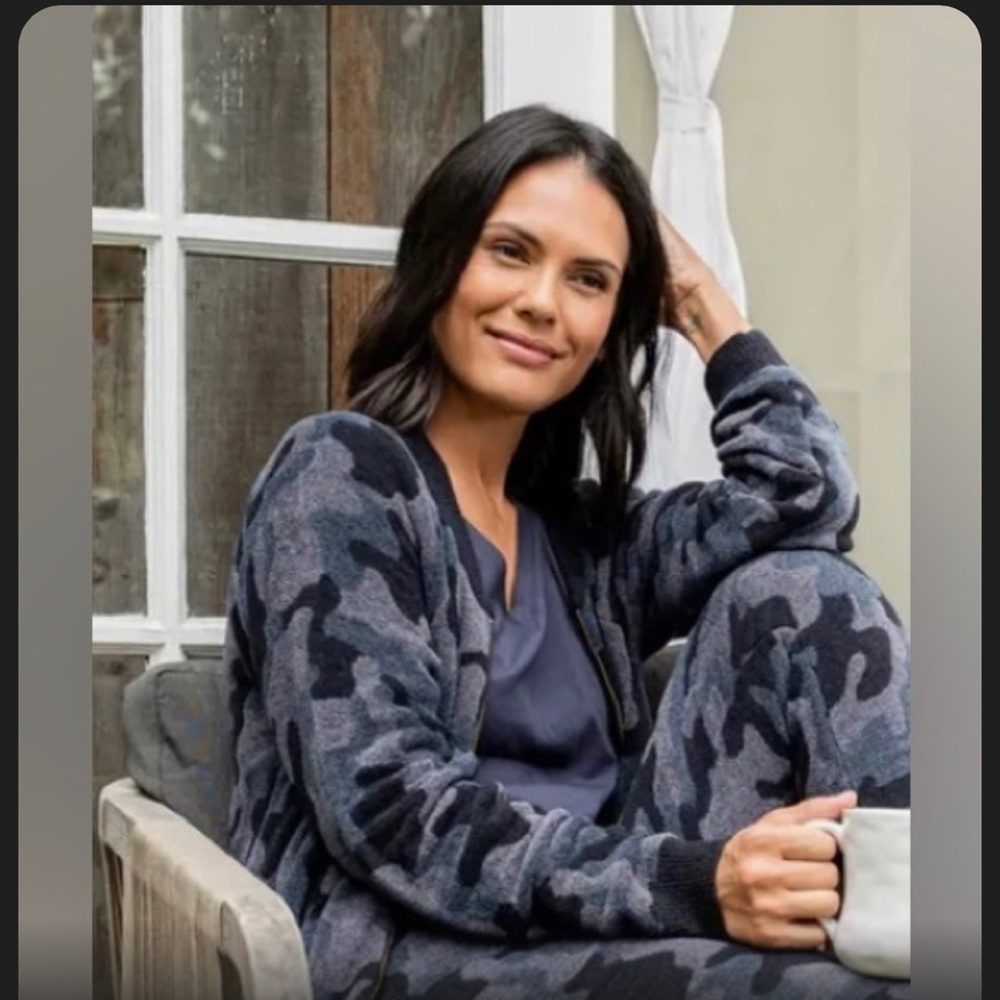 Barefoot Dreams Camouflage Bomber Jacket